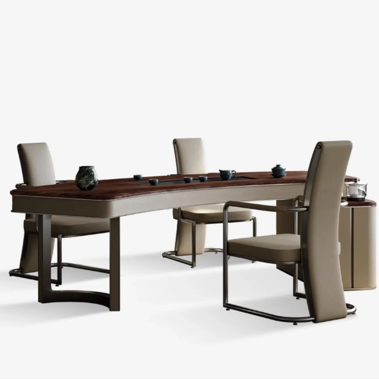 Обеденный стол с боковым шкафом в китайском стиле XPW 35728-29 Обеденный стол с боковым шкафом в китайском стиле XPW 35728-29