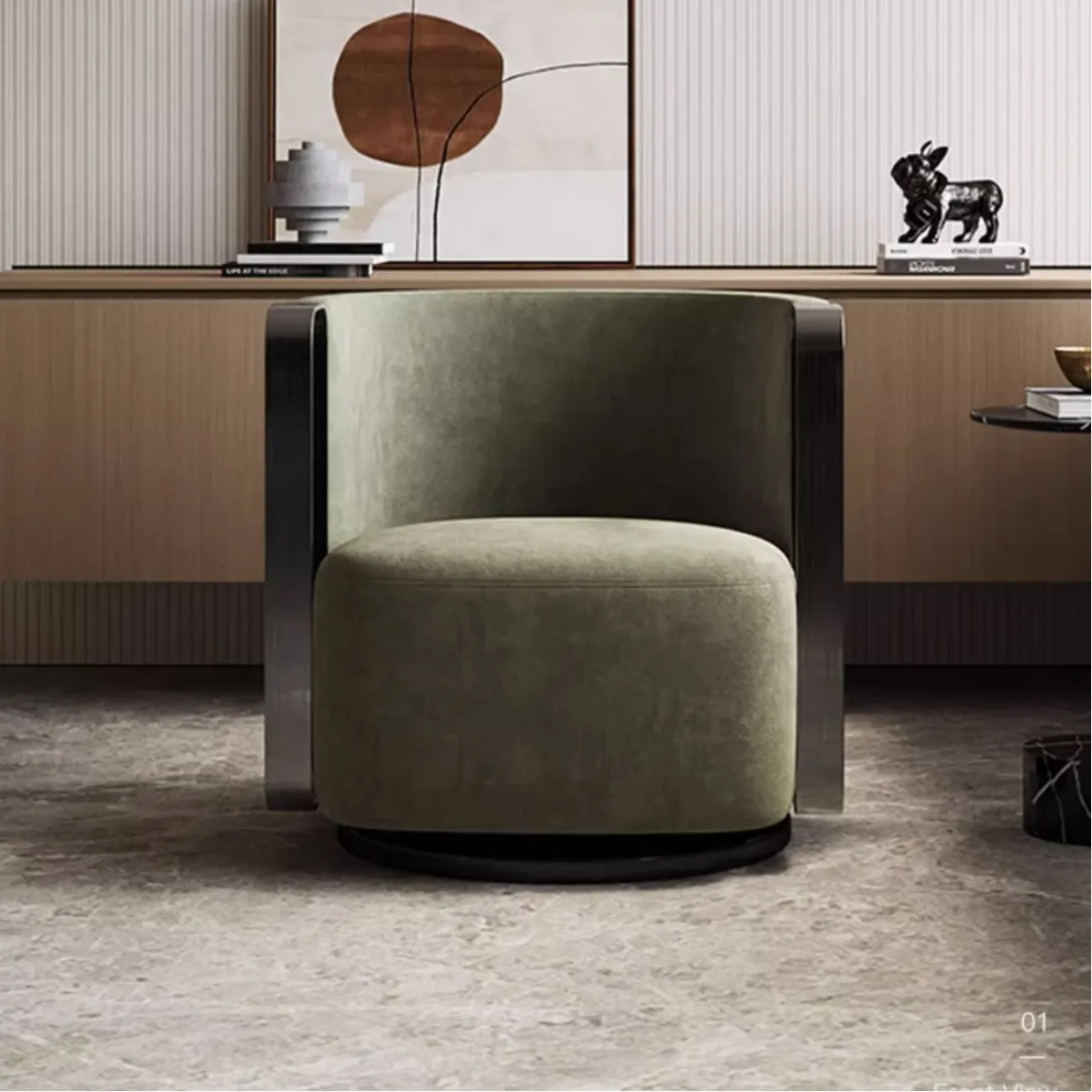 Роскошное кожаное кресло армейско-зеленого цвета XPW 35729-29 Роскошное кожаное кресло армейско-зеленого цвета XPW 35729-29