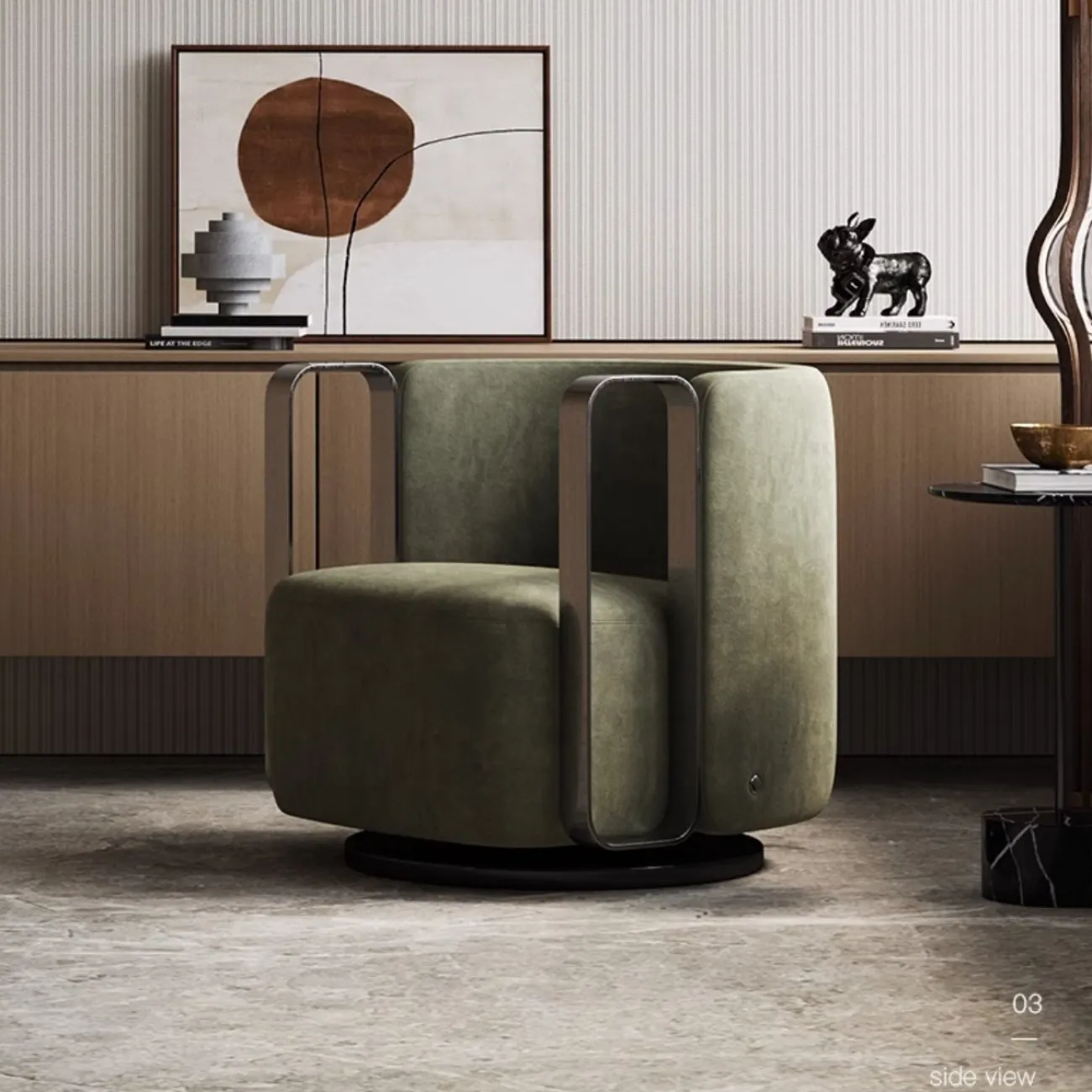 Роскошное кожаное кресло армейско-зеленого цвета XPW 35729-29 Роскошное кожаное кресло армейско-зеленого цвета XPW 35729-29