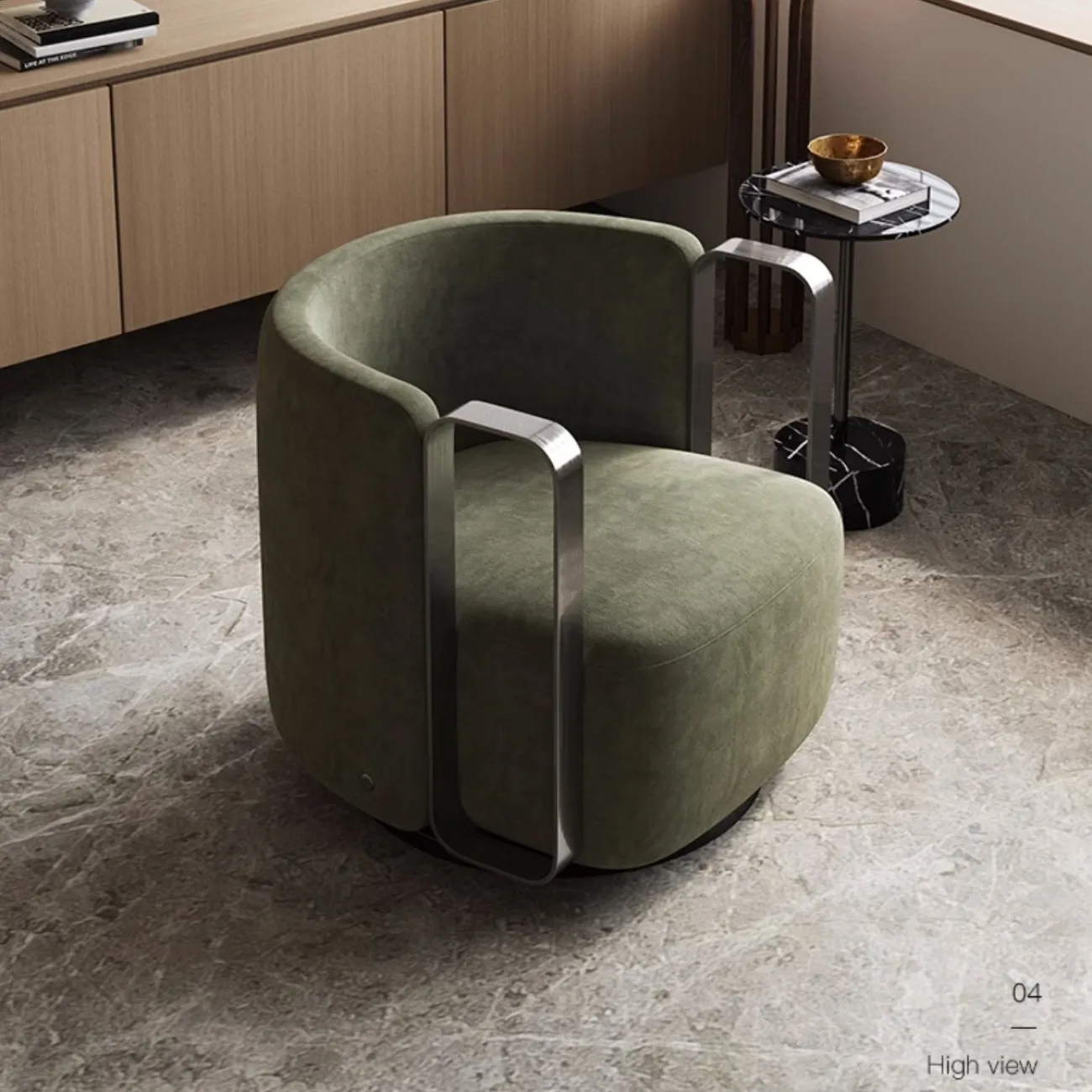 Роскошное кожаное кресло армейско-зеленого цвета XPW 35729-29 Роскошное кожаное кресло армейско-зеленого цвета XPW 35729-29