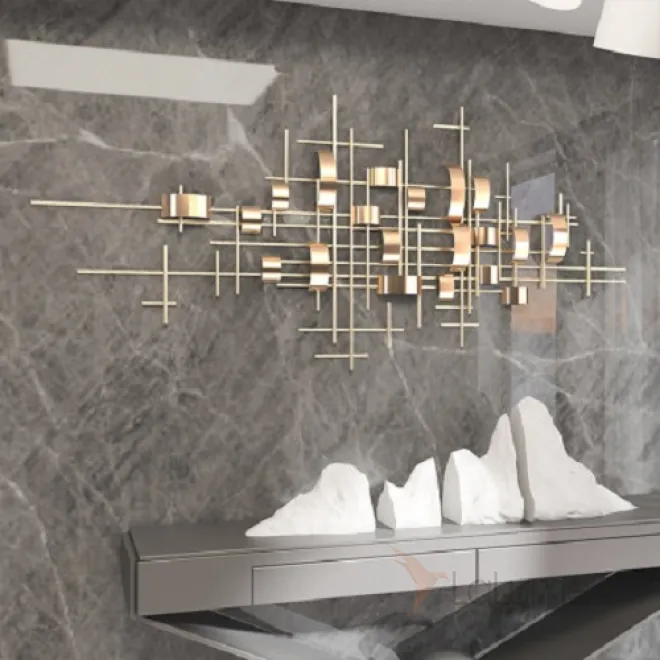 Настенный геометрический декор Parallel из кованого железа