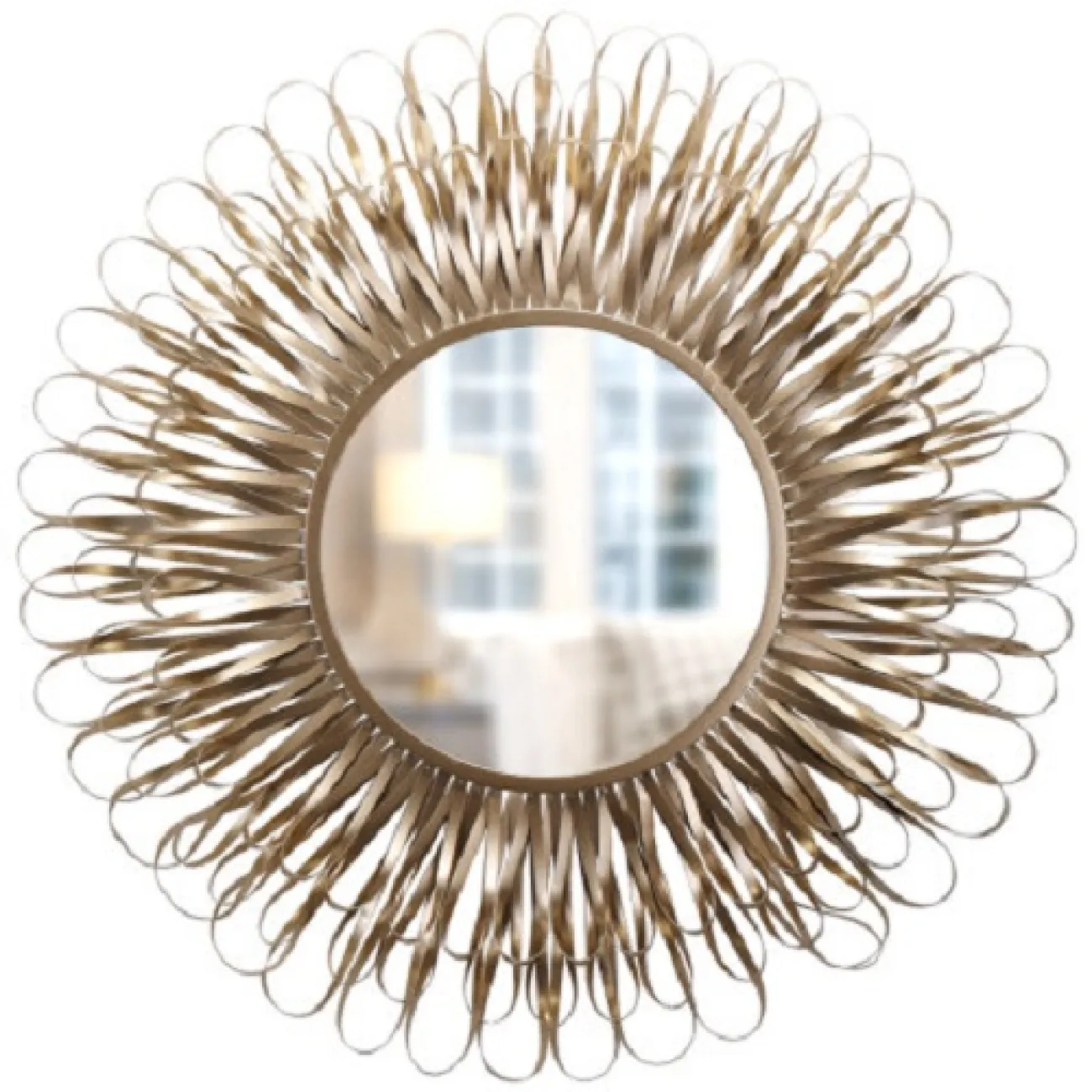 Экстравагантное дизайнерское зеркало Sunshine из кованого железа ручной сварки Экстравагантное дизайнерское зеркало Sunshine из кованого железа ручной сварки