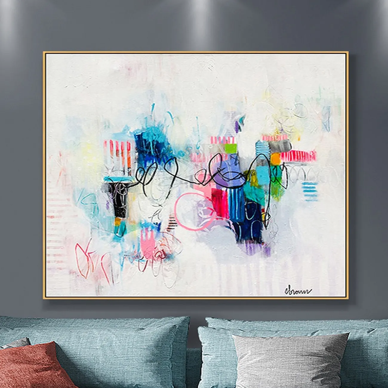 Дизайнерская картина Abstract mural