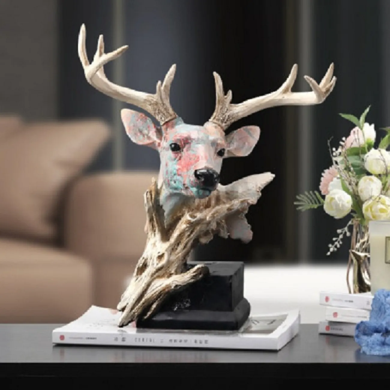 Настольная статуэтка Nordic Elk ручной росписи