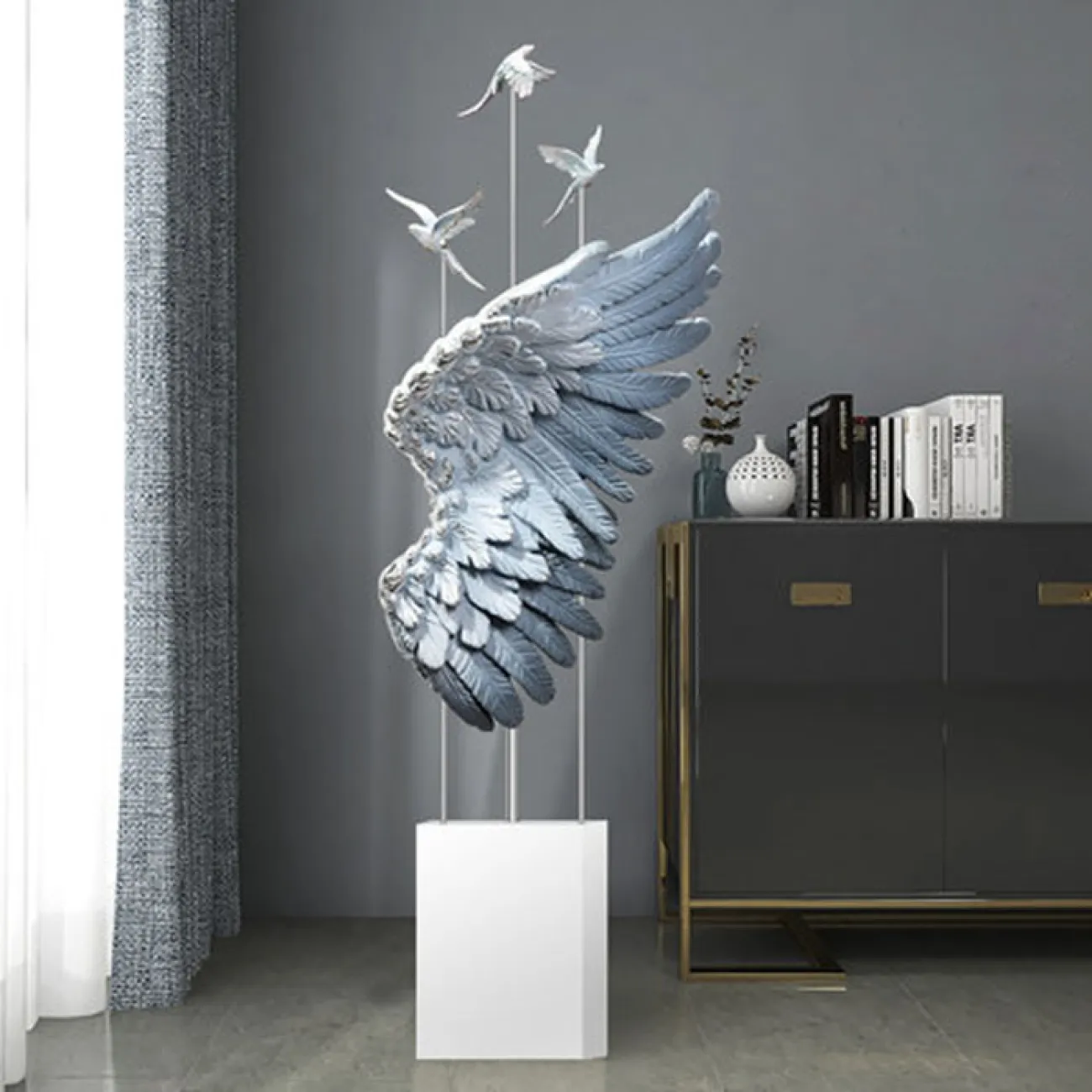 Напольная Статуэтка Feather ручной росписи Напольная Статуэтка Feather ручной росписи