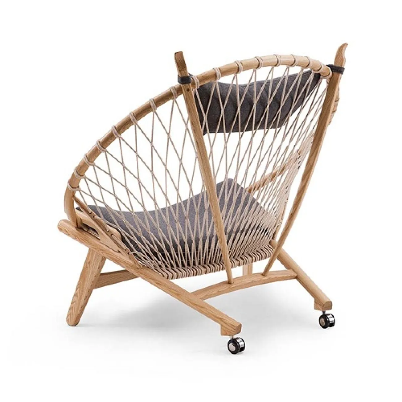  Плетенный стул шезлонг из натурального дерева Sheikh