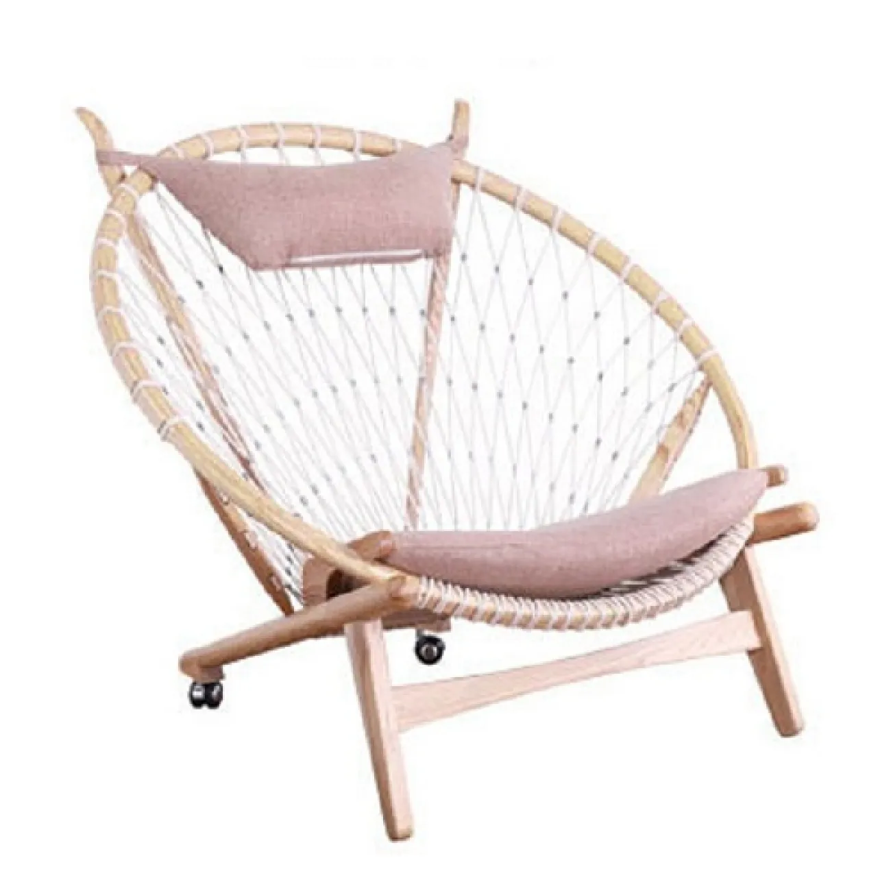  Плетенный стул шезлонг из натурального дерева Sheikh