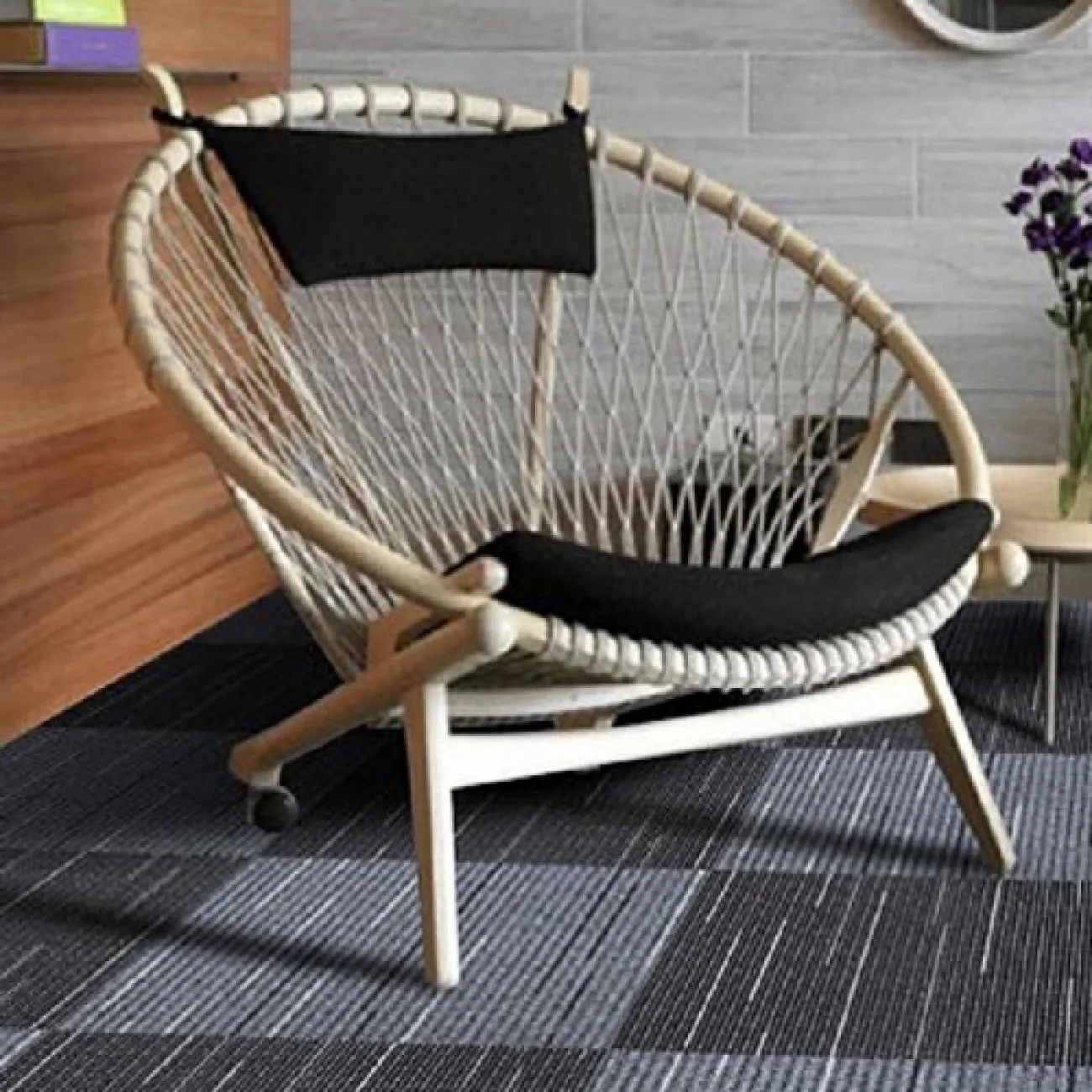  Плетенный стул шезлонг из натурального дерева Sheikh