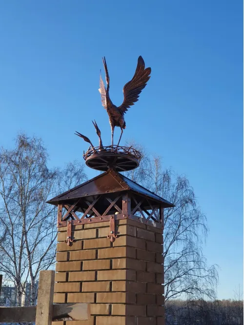Кованый дымник Журавлиное гнездо1200-1600